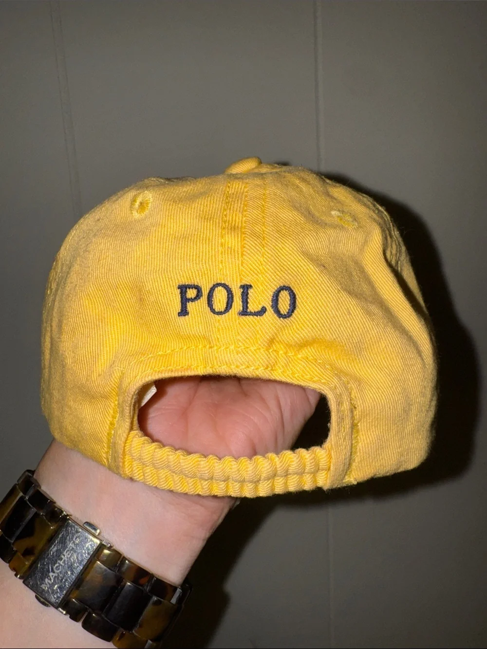 Polo by Ralph Lauren Kids Yellow Cap with Navy Pony